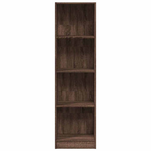 Βιβλιοθήκη Καφέ Δρυς 40x24x143 εκ. από Επεξεργασμένο Ξύλο - Pakobazaar