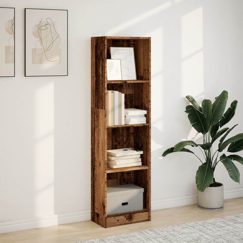 Βιβλιοθήκη Όψη Παλαιού Ξύλου 40x24x143 εκ. Επεξεργασμένο Ξύλο - Pakobazaar