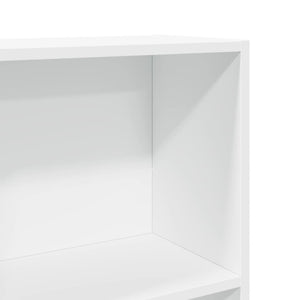 Βιβλιοθήκη Λευκή 40x24x176 εκ. από Επεξεργασμένο Ξύλο - Pakobazaar