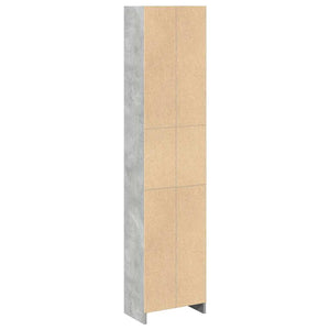 Βιβλιοθήκη Γκρι Σκυροδέματος 40x24x176 εκ. Επεξεργ. Ξύλο - Pakobazaar