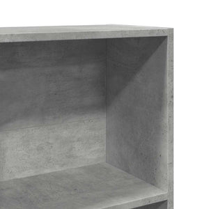 Βιβλιοθήκη Γκρι Σκυροδέματος 40x24x176 εκ. Επεξεργ. Ξύλο - Pakobazaar