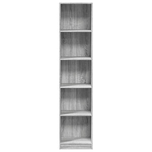 Βιβλιοθήκη Γκρι Sonoma 40x24x176 εκ. από Επεξεργασμένο Ξύλο