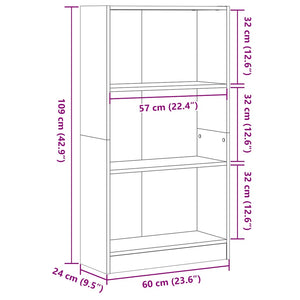 Βιβλιοθήκη Sonoma Δρυς 60x24x109 εκ. από Επεξεργασμένο Ξύλο - Pakobazaar
