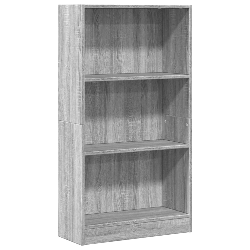 Βιβλιοθήκη Γκρι Sonoma 60x24x109 εκ. από Επεξεργ. Ξύλο - Pakobazaar