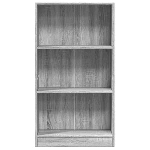 Βιβλιοθήκη Γκρι Sonoma 60x24x109 εκ. από Επεξεργ. Ξύλο - Pakobazaar