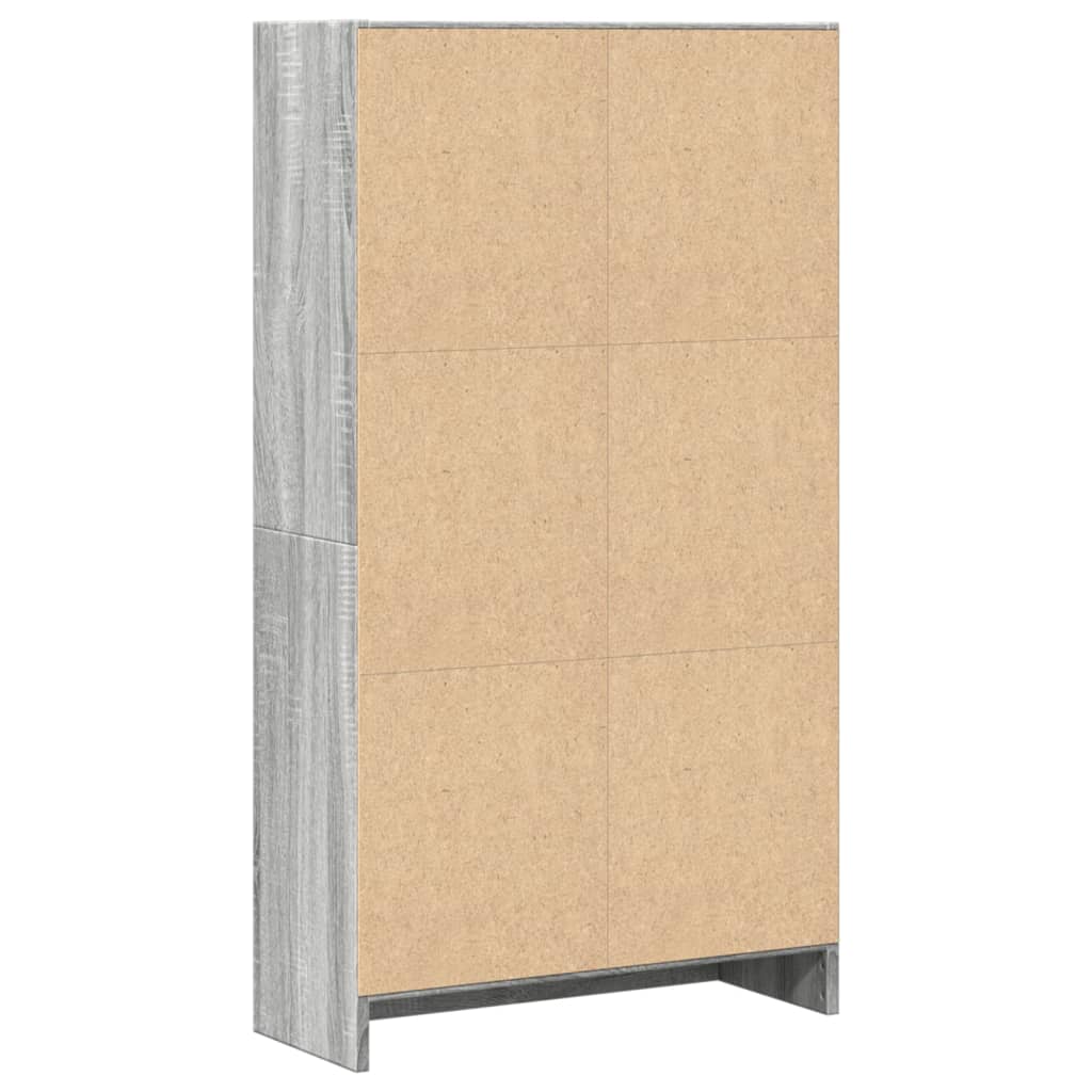 Βιβλιοθήκη Γκρι Sonoma 60x24x109 εκ. από Επεξεργ. Ξύλο - Pakobazaar