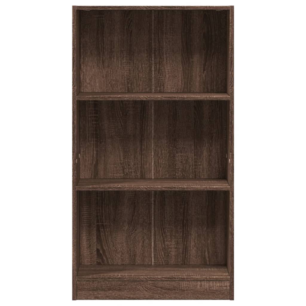 Βιβλιοθήκη Καφέ Δρυς 60x24x109 εκ. από Επεξεργασμένο Ξύλο