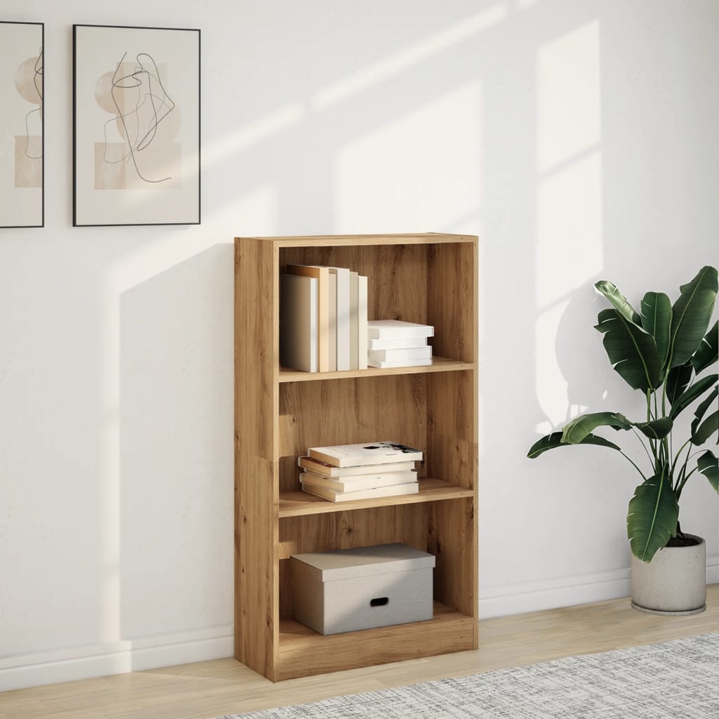 Βιβλιοθήκη Αρτισιανή Δρυς 60x24x109 εκ. από Επεξεργασμένο Ξύλο - Pakobazaar