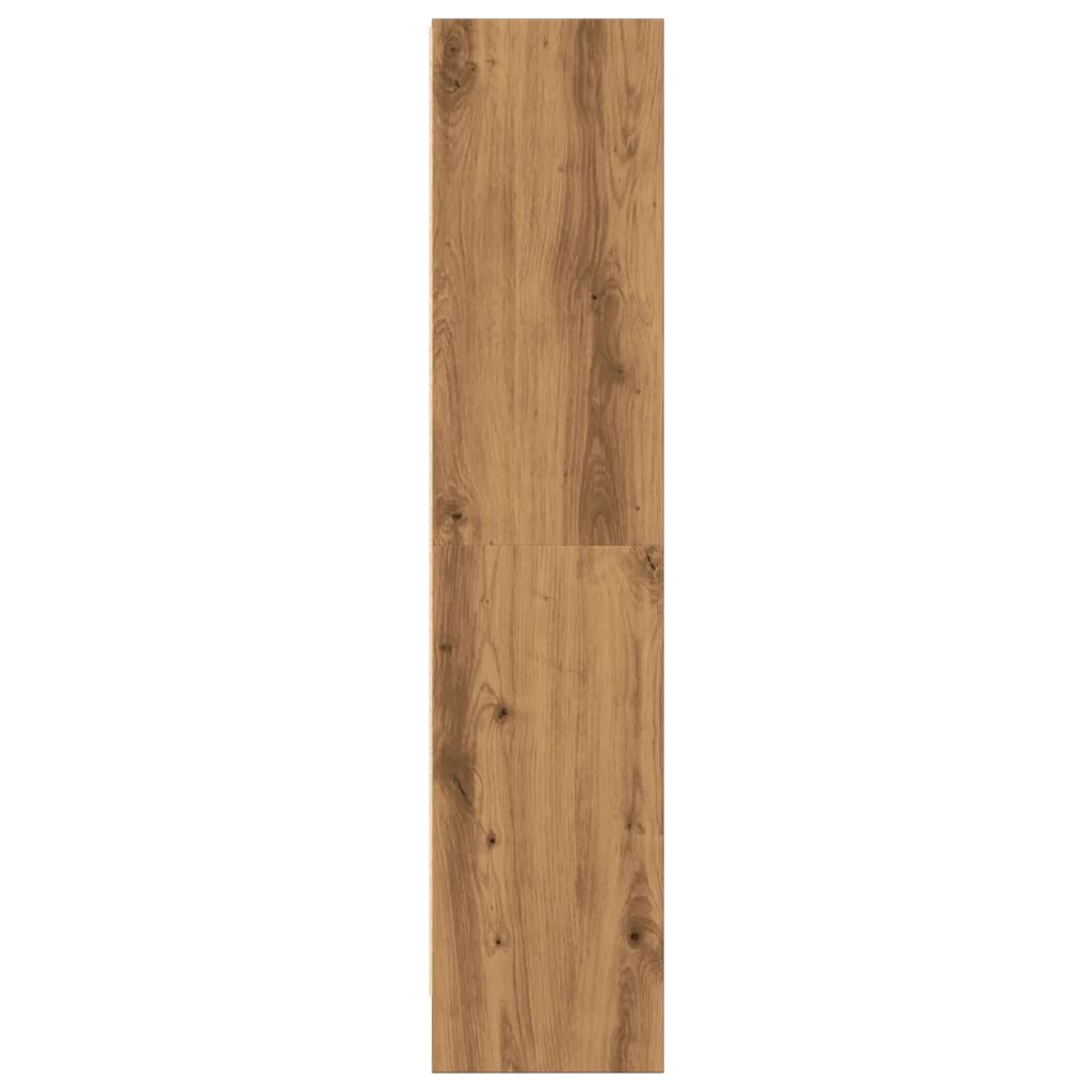 Βιβλιοθήκη Αρτισιανή Δρυς 60x24x109 εκ. από Επεξεργασμένο Ξύλο - Pakobazaar