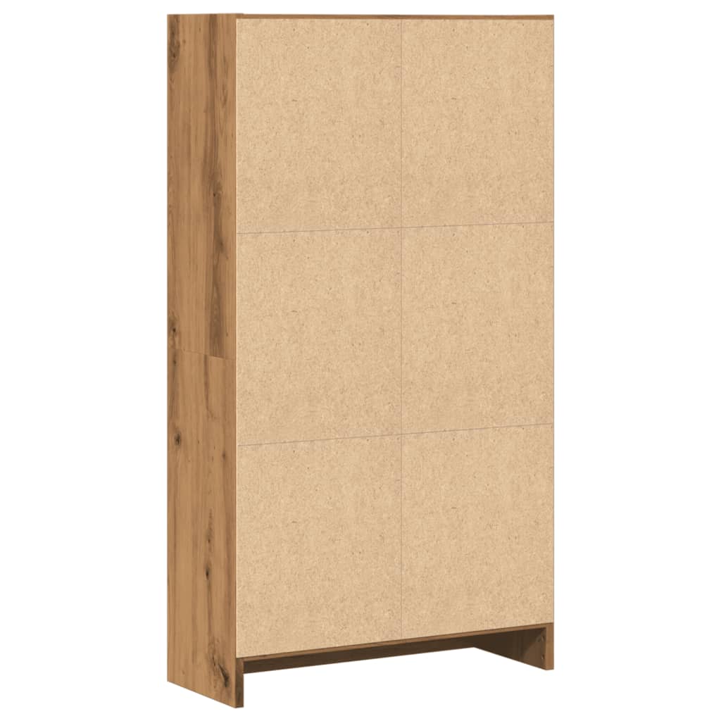 Βιβλιοθήκη Αρτισιανή Δρυς 60x24x109 εκ. από Επεξεργασμένο Ξύλο - Pakobazaar
