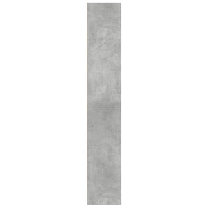 Βιβλιοθήκη Γκρι Σκυροδέματος 60x24x143 εκ. Επεξεργ. Ξύλο - Pakobazaar