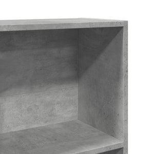 Βιβλιοθήκη Γκρι Σκυροδέματος 60x24x143 εκ. Επεξεργ. Ξύλο - Pakobazaar