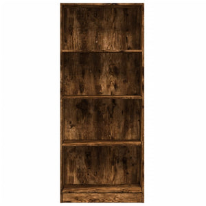 Βιβλιοθήκη Καπνιστή Δρυς 60x24x143 εκ. από Επεξεργασμένο Ξύλο - Pakobazaar