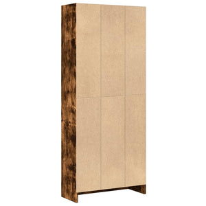 Βιβλιοθήκη Καπνιστή Δρυς 60x24x143 εκ. από Επεξεργασμένο Ξύλο - Pakobazaar