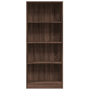 Βιβλιοθήκη Καφέ Δρυς 60x24x143 εκ. από Επεξεργασμένο Ξύλο