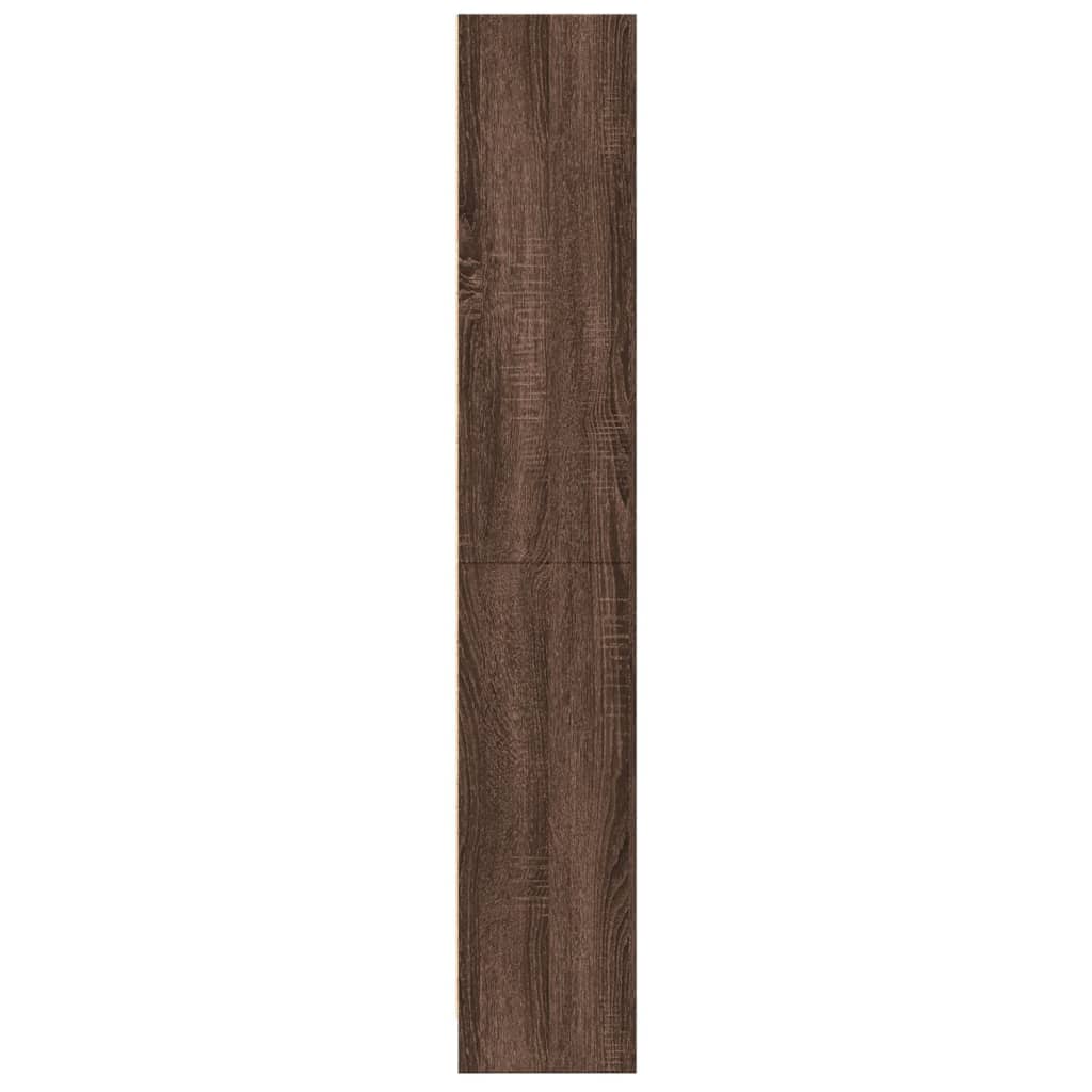 Βιβλιοθήκη Καφέ Δρυς 60x24x143 εκ. από Επεξεργασμένο Ξύλο