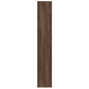 Βιβλιοθήκη Καφέ Δρυς 60x24x143 εκ. από Επεξεργασμένο Ξύλο