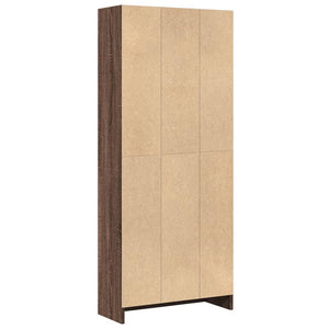 Βιβλιοθήκη Καφέ Δρυς 60x24x143 εκ. από Επεξεργασμένο Ξύλο
