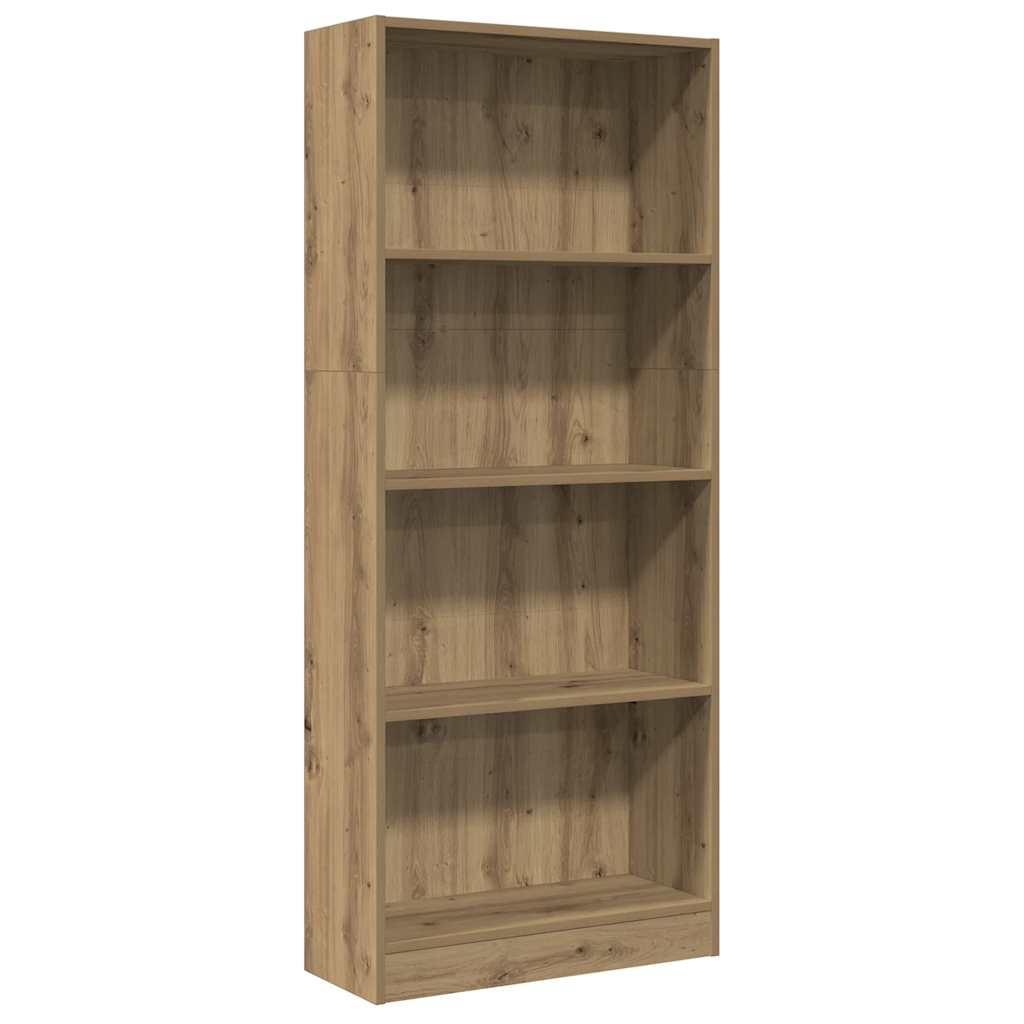 Βιβλιοθήκη Αρτισιανή Δρυς 60x24x143 εκ. από Επεξεργασμένο Ξύλο - Pakobazaar