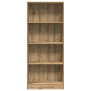 Βιβλιοθήκη Αρτισιανή Δρυς 60x24x143 εκ. από Επεξεργασμένο Ξύλο - Pakobazaar