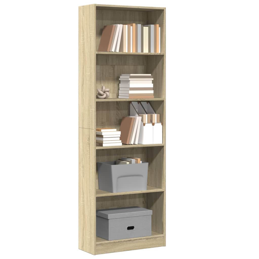 Βιβλιοθήκη Sonoma Δρυς 60x24x176 εκ. από Επεξεργασμένο Ξύλο - Pakobazaar