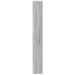 Βιβλιοθήκη Γκρι Sonoma 60x24x176 εκ. από Επεξεργασμένο Ξύλο - Pakobazaar