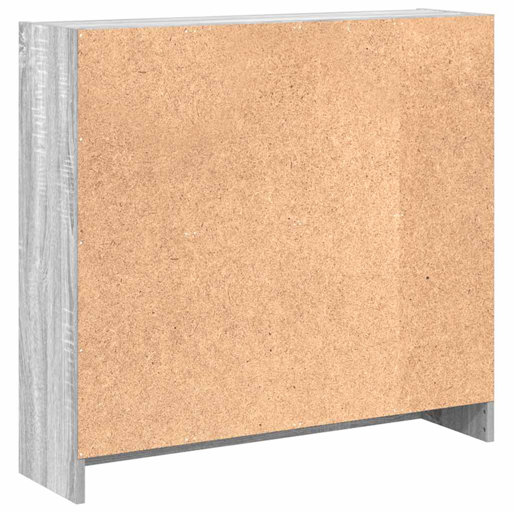 Βιβλιοθήκη Γκρι Sonoma 80x24x76 εκ. από Επεξεργασμένο Ξύλο