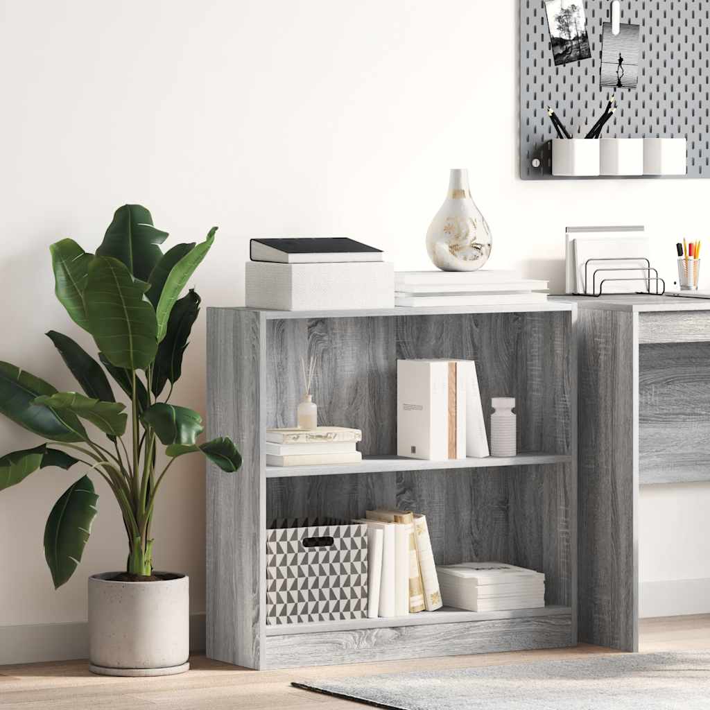 Βιβλιοθήκη Γκρι Sonoma 80x24x76 εκ. από Επεξεργασμένο Ξύλο