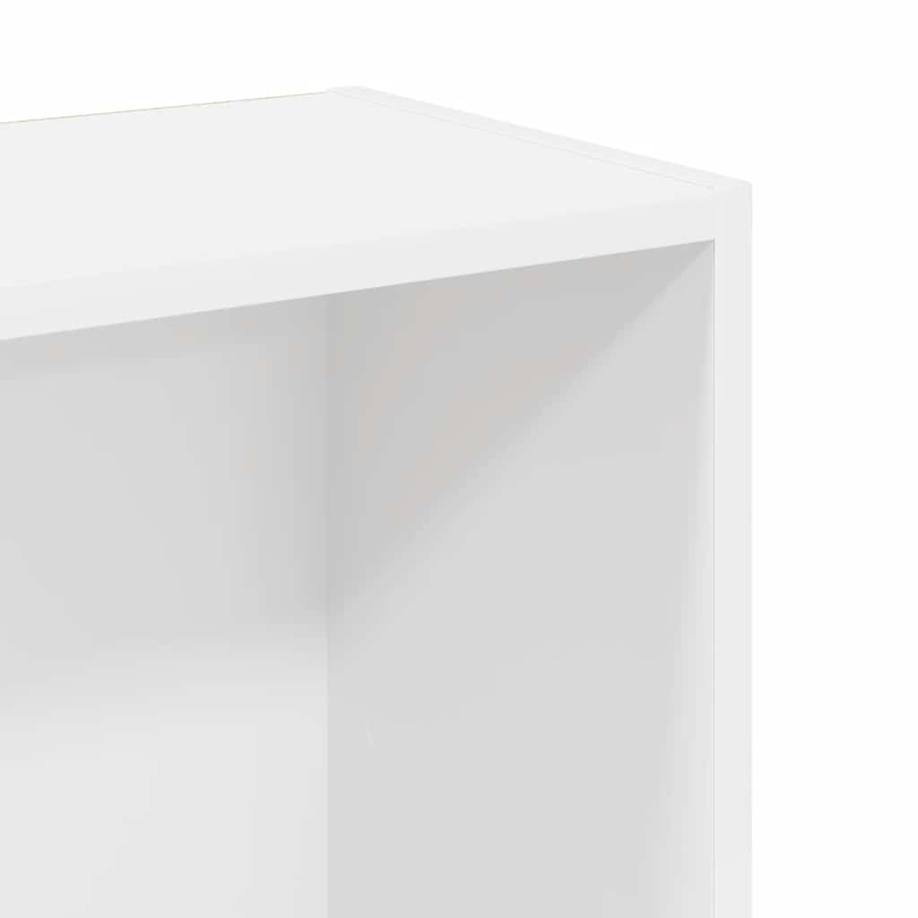 Βιβλιοθήκη Λευκή 80x24x109 εκ. από Επεξεργασμένο Ξύλο - Pakobazaar