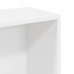 Βιβλιοθήκη Λευκή 80x24x109 εκ. από Επεξεργασμένο Ξύλο - Pakobazaar