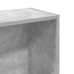 Βιβλιοθήκη Γκρι Σκυροδέματος 80x24x109 εκ. Επεξεργ. Ξύλο