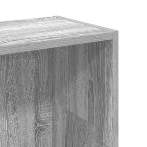 Βιβλιοθήκη Γκρι Sonoma 80x24x109 εκ. από Επεξεργ. Ξύλο