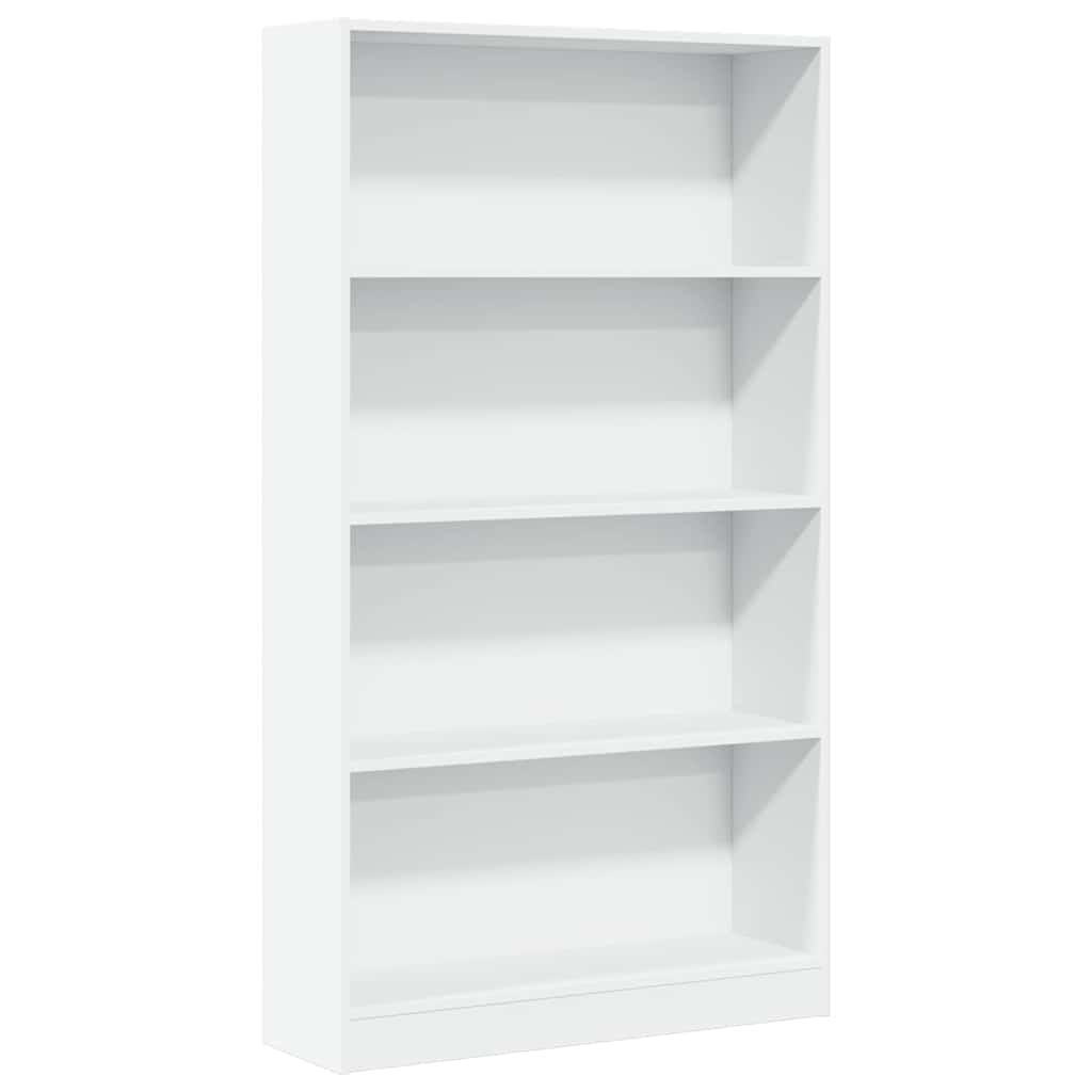 Βιβλιοθήκη Λευκή 80x24x143 εκ. από Επεξεργασμένο Ξύλο - Pakobazaar