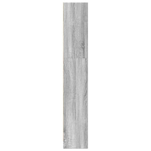 Βιβλιοθήκη Γκρι Sonoma 80x24x143 εκ. από Επεξεργασμένο Ξύλο - Pakobazaar