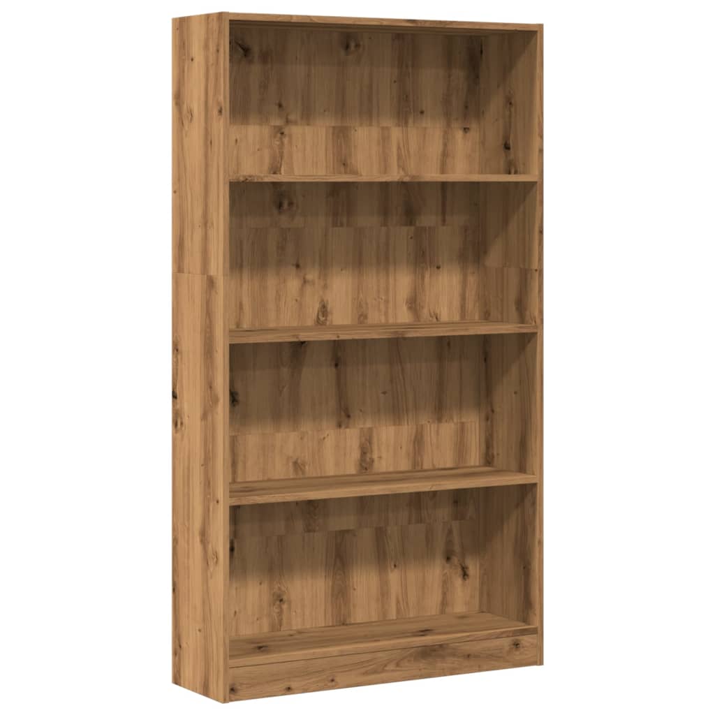 Βιβλιοθήκη Αρτισιανή Δρυς 80x24x143 εκ. από Επεξεργασμένο Ξύλο - Pakobazaar