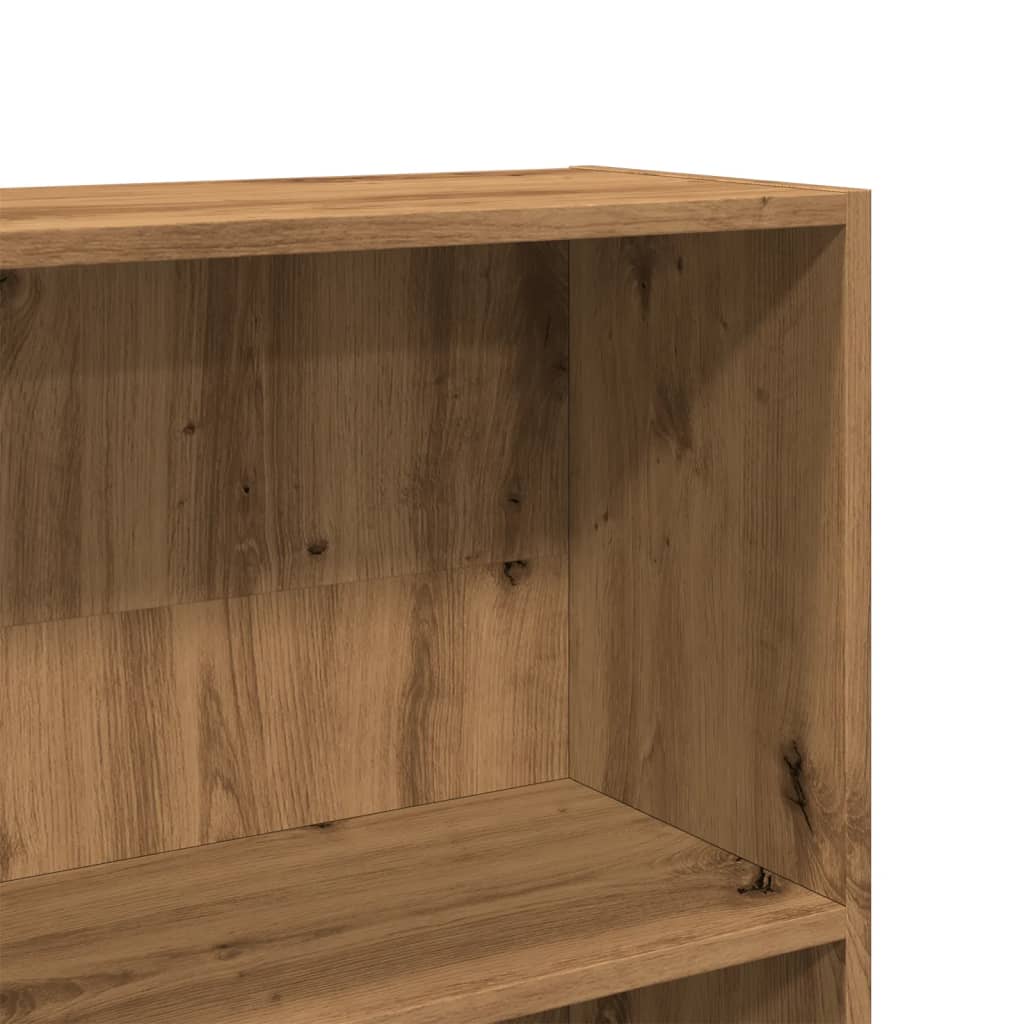 Βιβλιοθήκη Αρτισιανή Δρυς 80x24x176 εκ. από Επεξεργασμένο Ξύλο - Pakobazaar