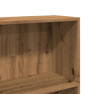 Βιβλιοθήκη Αρτισιανή Δρυς 80x24x176 εκ. από Επεξεργασμένο Ξύλο - Pakobazaar