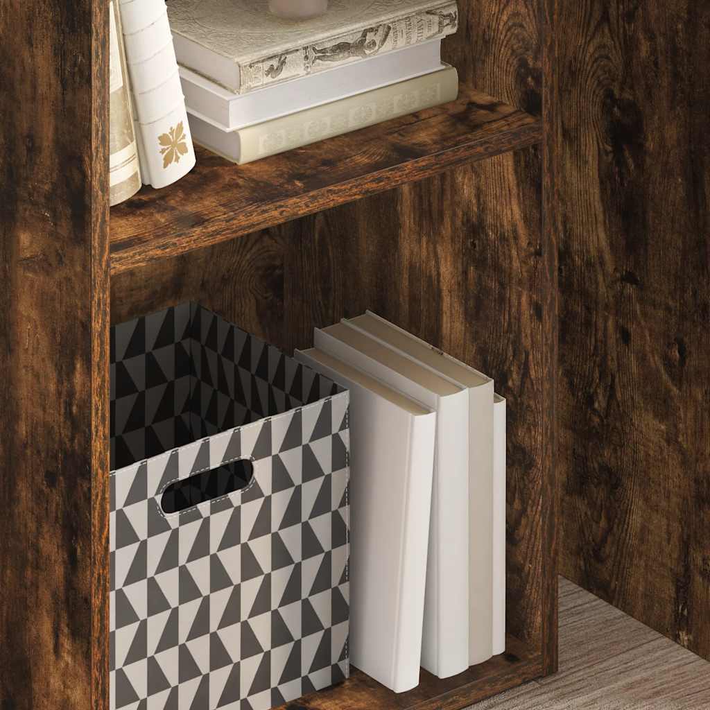 Βιβλιοθήκη Καπνιστή Δρυς 40x30x77 εκ. από Επεξεργασμένο Ξύλο