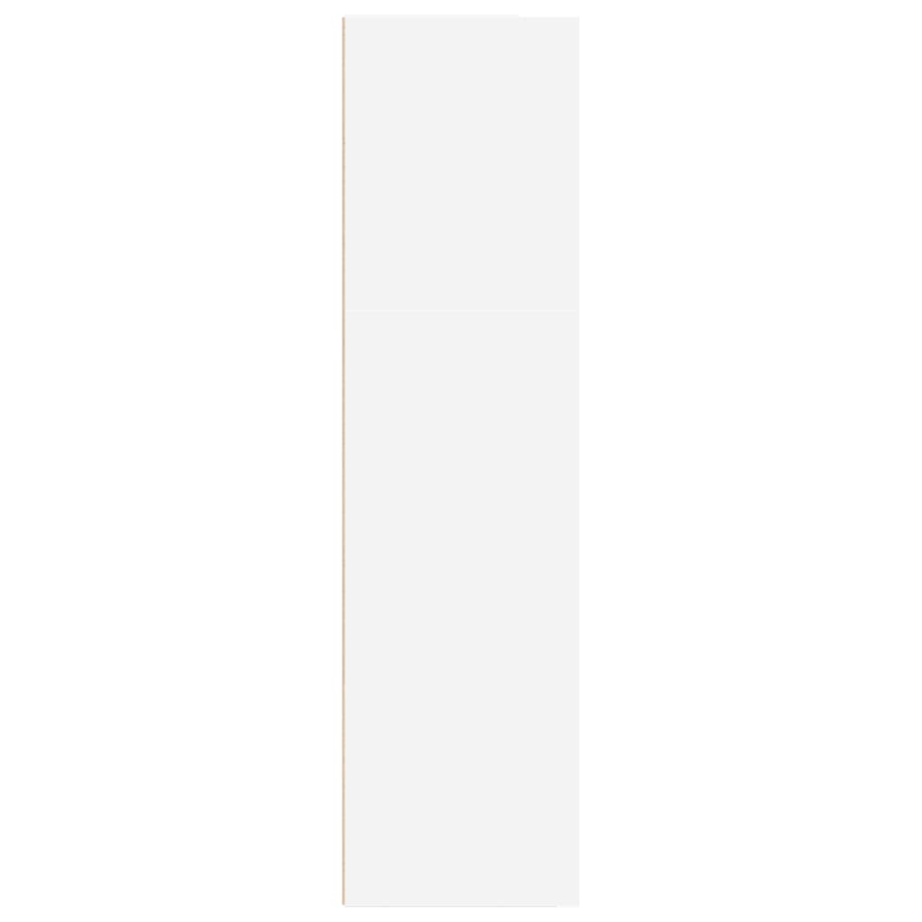 Βιβλιοθήκη Λευκή 40x30x114 εκ. από Επεξεργασμένο Ξύλο - Pakobazaar