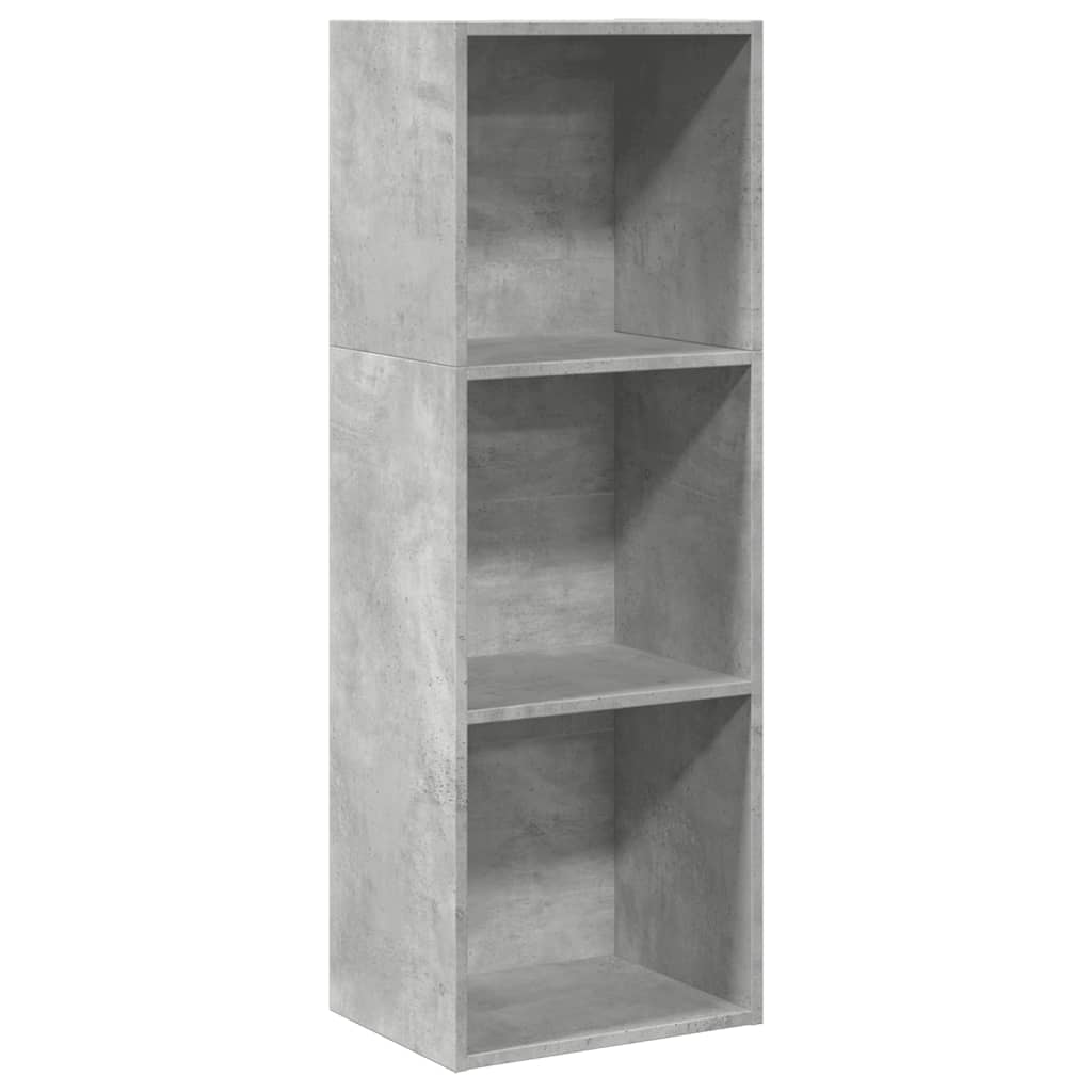 Βιβλιοθήκη Γκρι Σκυροδέματος 40x30x114 εκ. Επεξεργ. Ξύλο - Pakobazaar