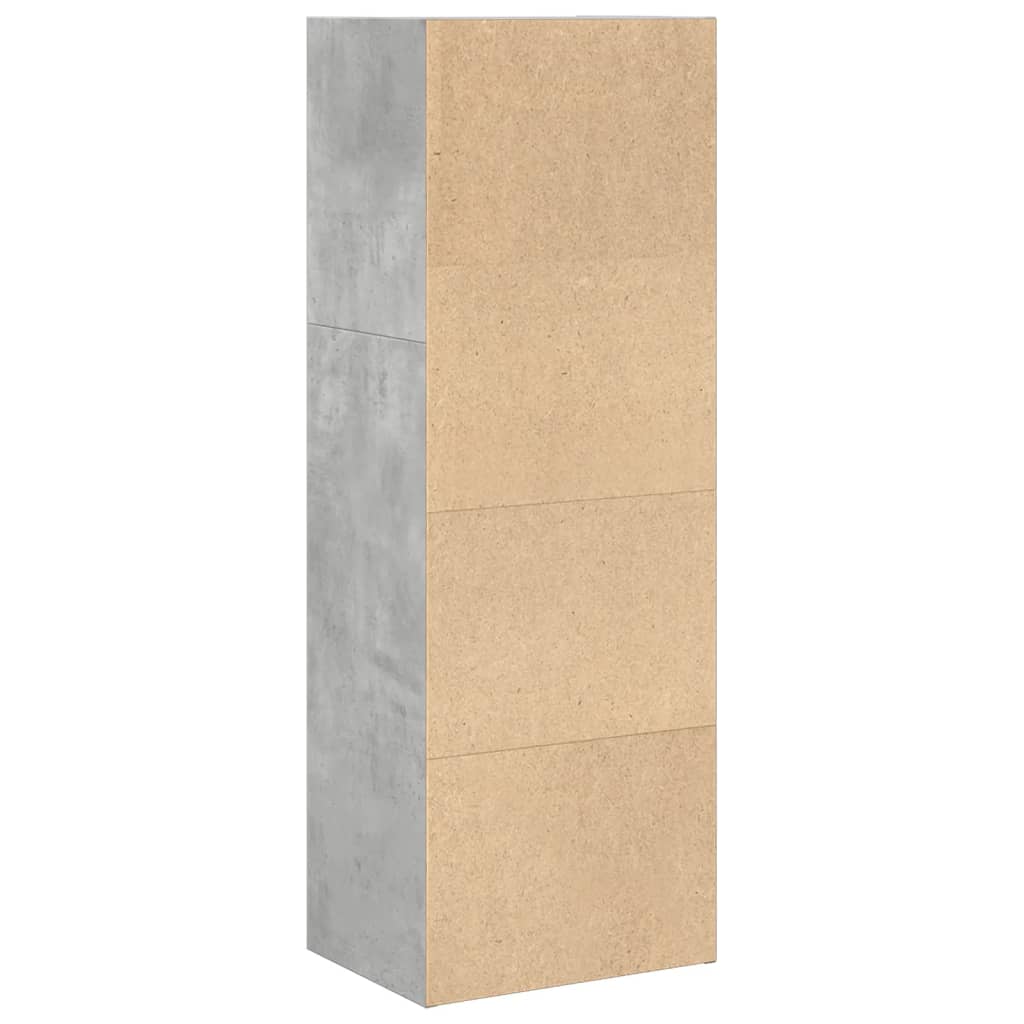 Βιβλιοθήκη Γκρι Σκυροδέματος 40x30x114 εκ. Επεξεργ. Ξύλο - Pakobazaar