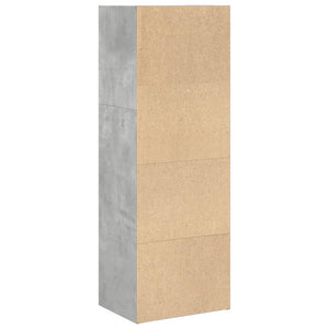 Βιβλιοθήκη Γκρι Σκυροδέματος 40x30x114 εκ. Επεξεργ. Ξύλο - Pakobazaar
