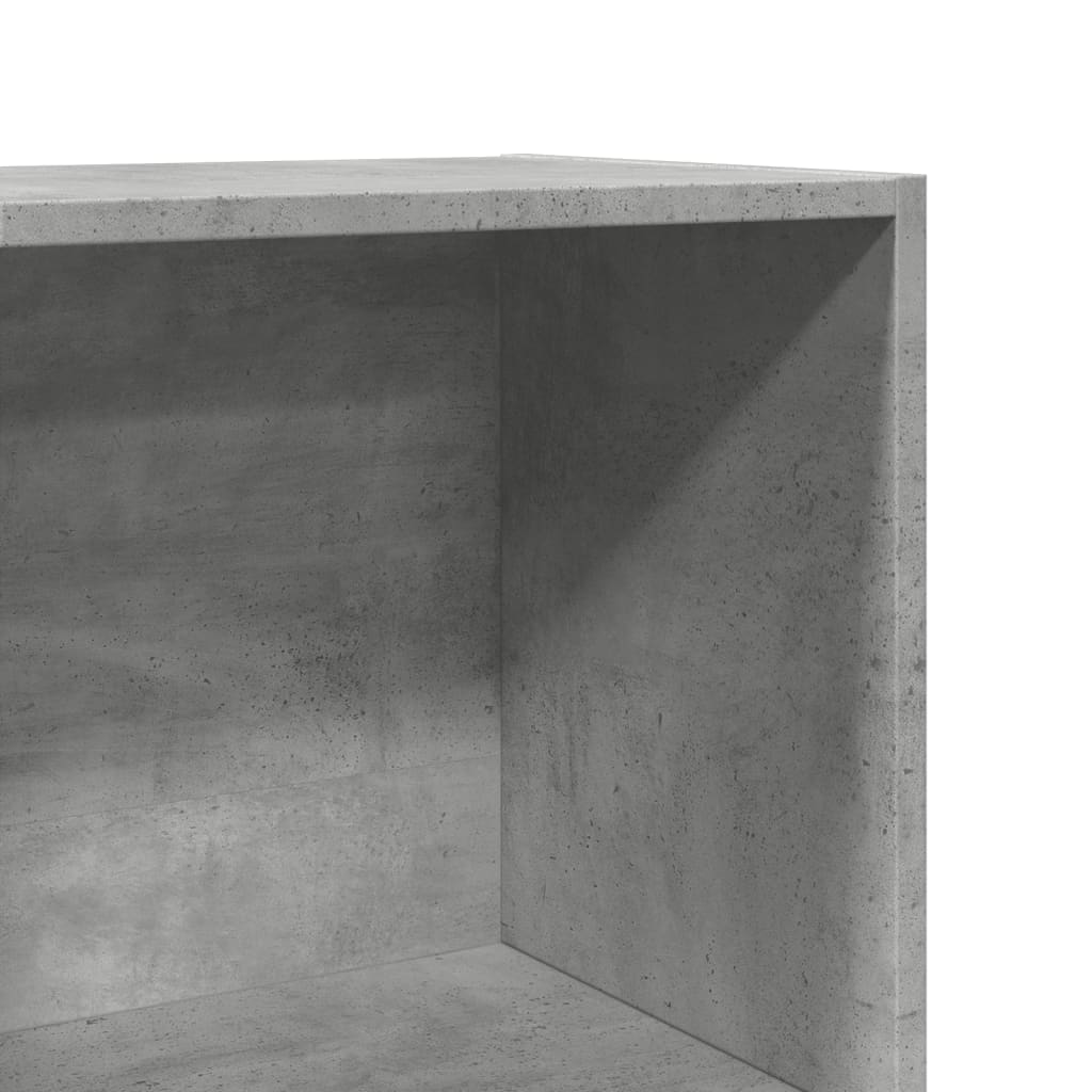 Βιβλιοθήκη Γκρι Σκυροδέματος 40x30x114 εκ. Επεξεργ. Ξύλο - Pakobazaar