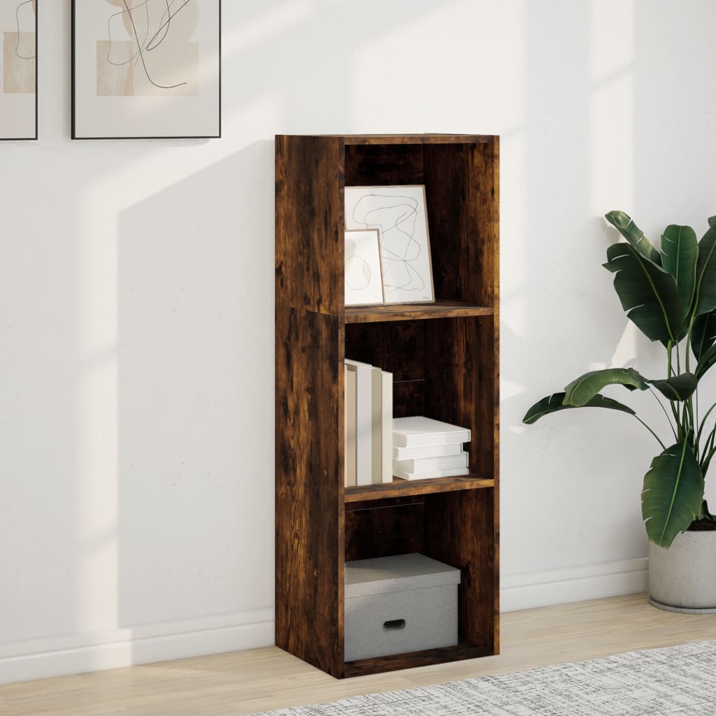 Βιβλιοθήκη Καπνιστή Δρυς 40x30x114 εκ. από Επεξεργασμένο Ξύλο - Pakobazaar