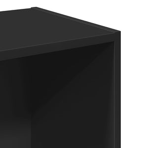Βιβλιοθήκη Μαύρο 40x30x152 εκ. από Επεξεργασμένο Ξύλο