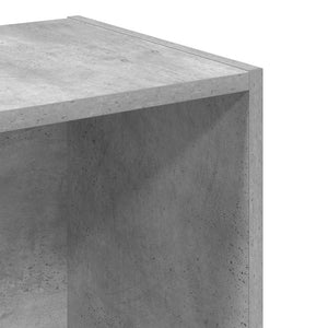 Βιβλιοθήκη Γκρι Σκυροδέματος 40x30x152 εκ. Επεξεργ. Ξύλο