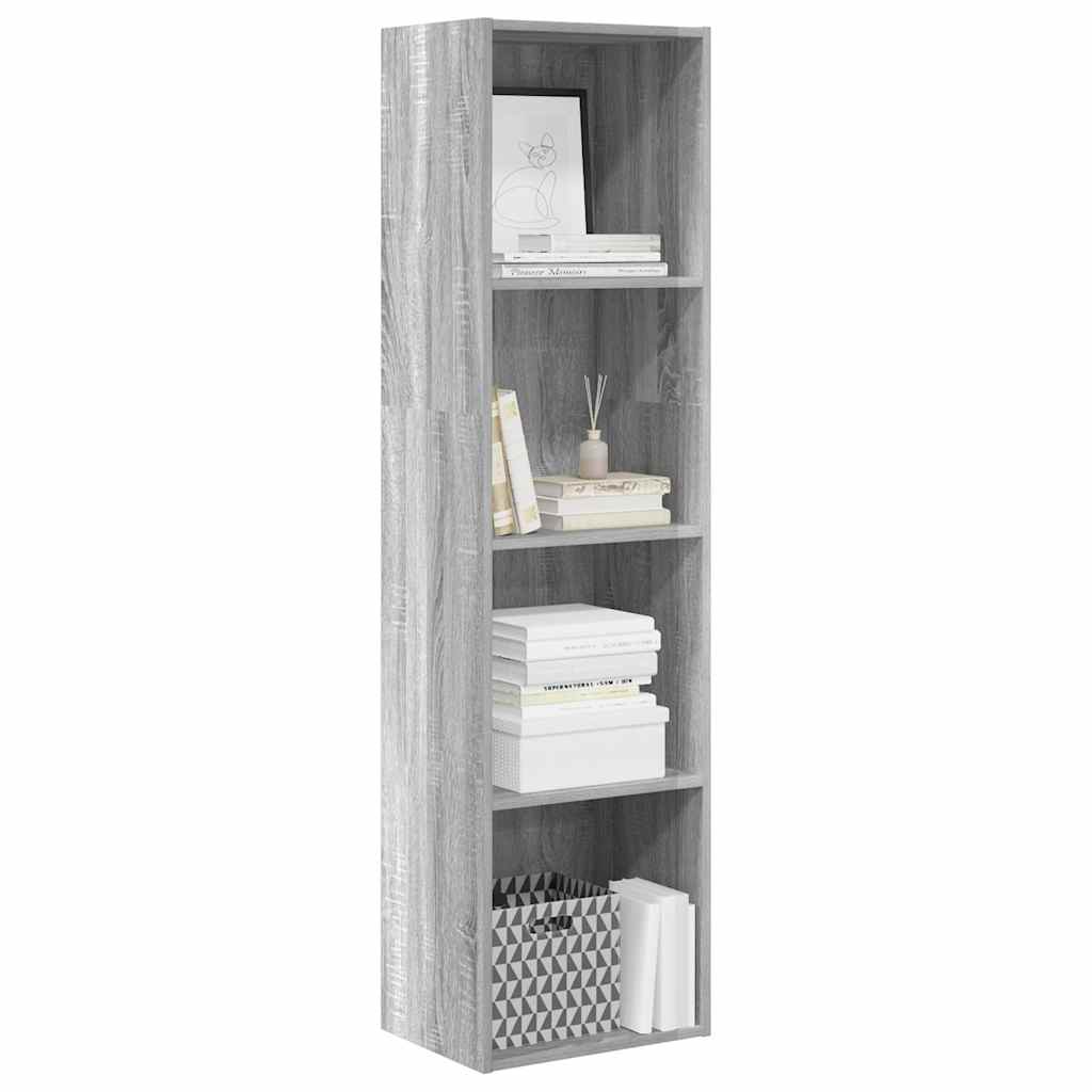 Βιβλιοθήκη Γκρι Sonoma 40x30x152 εκ. από Επεξεργ. Ξύλο - Pakobazaar