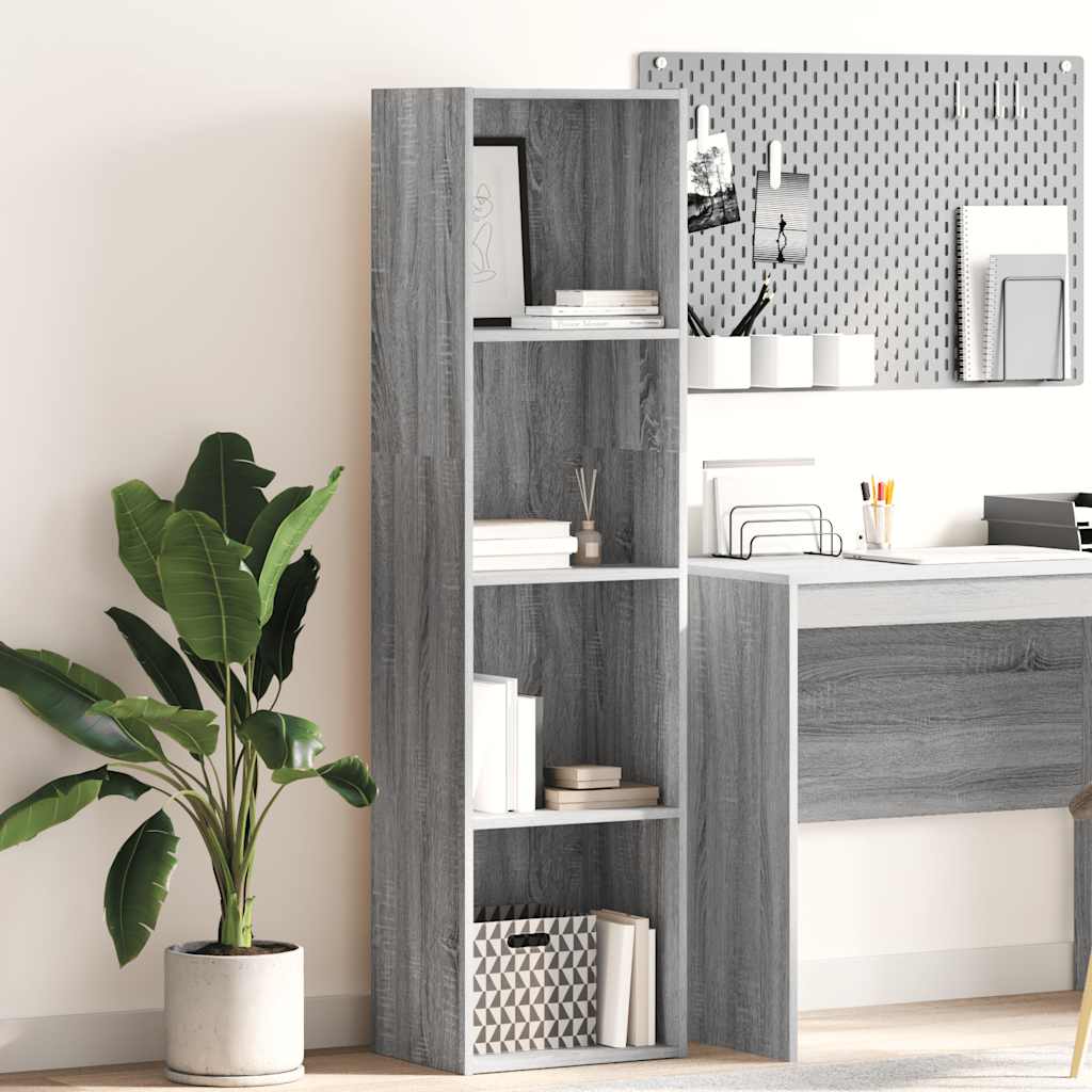Βιβλιοθήκη Γκρι Sonoma 40x30x152 εκ. από Επεξεργ. Ξύλο - Pakobazaar