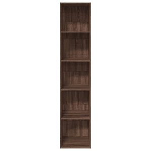 Βιβλιοθήκη Καφέ Δρυς 40x30x189 εκ. από Επεξεργασμένο Ξύλο