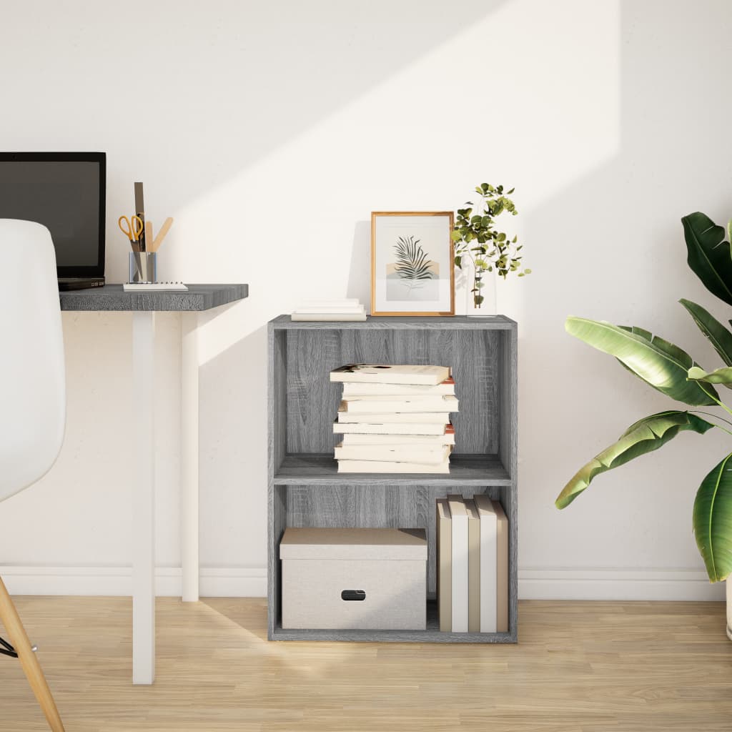 Βιβλιοθήκη Γκρι Sonoma 60x30x77 εκ. από Επεξεργ. Ξύλο - Pakobazaar